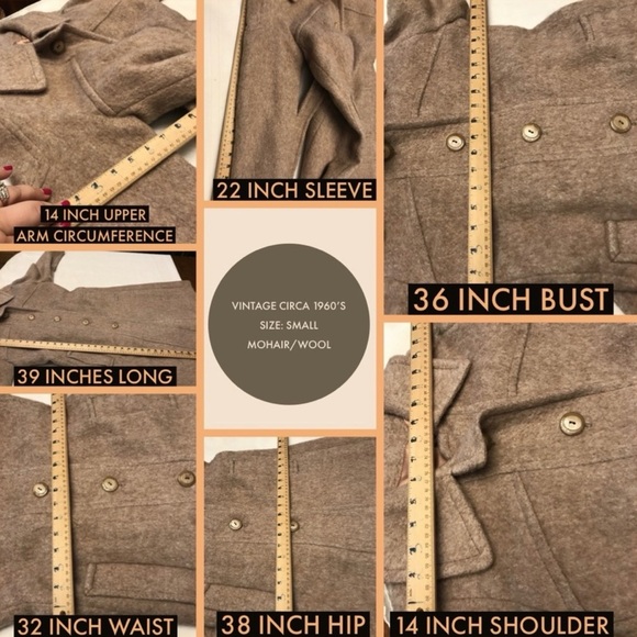 Vintage Neutral Wool Coat - Picture 4 of 4